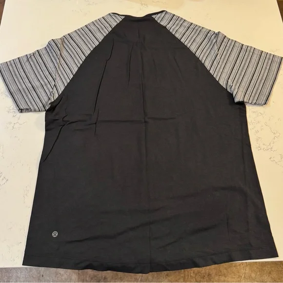 lululemon athletica Black and Gray Striped Tee - Picture 2 of 3